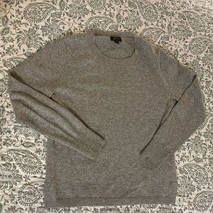 100% CASHMERE J Crew Women Med Gray Sweater